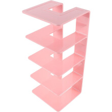 Suport de carte acrilic roz, separator de birou, suport de carte multifuncțional, organizator de cărți pentru birou