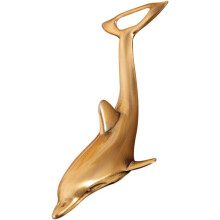Deschizător de sticle în formă de delfin auriu, instrument de deschidere a băuturilor din aliaj de zinc