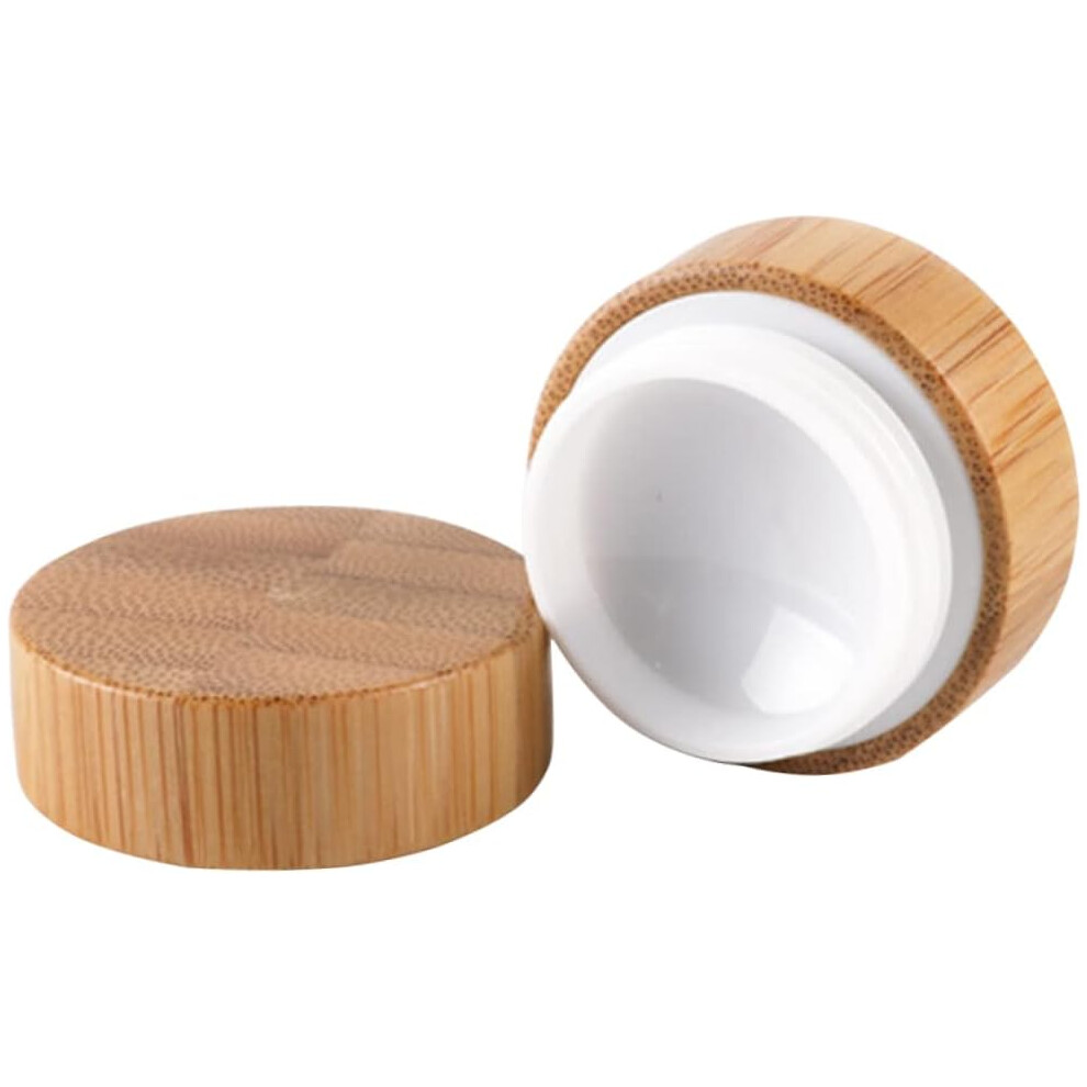 Hkhbjs 5G Bamboo Travel Bottle Capacity Leakproof Pp Bamboo For Cosmetics Creams Toiletries