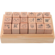 Trestempelsett Lite stempel til scrapbooking Utstyr til håndlaget kortlaging til hobbyjournal