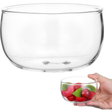 Glasschale, Aufbewahrungsschale, 300 ml, hochwertiges Borosilikatglas, glatte Oberfläche, kältebeständig, dekorativ