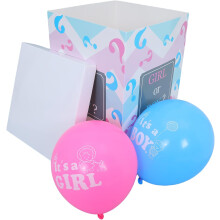 Gender-Reveal-Party-Ballonbox für Babypartys und Geburtstagsfeiern, faltbare Papierbox