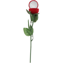 Kreative Schmuckschatulle in Rosenform für Heiratsanträge, Deckel mit Ringhalter in Form einer künstlichen Blume