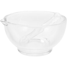Mörser- und Stößel-Set aus Glas für die Küche mit ergonomischem Stößeldesign und glatter Oberfläche