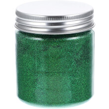 Pudră fină cu sclipici verde laser, sticlă de 100 g, pentru artizanat din rășină, nail art, machiaj corporal și decorarea părului