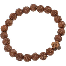 Perlenkreuzarmband für Damen und Herren, Rosenkranzperlen-Armband im Vintage-Stil