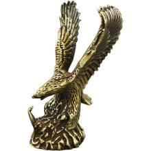 Adlerstatue aus Messing, Vintage-Stil, realistische Tischdekoration, goldene Skulptur