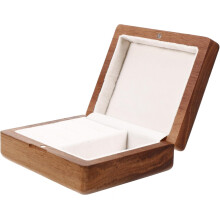 Kleine Schmuckschatulle aus schwarzem Walnussholz, Ringbox, Halsketten-Organizer, tragbarer Reise-Aufbewahrungskoffer