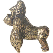 Gorilla-Statue aus Messing, Gorilla-Dekor aus Messing, Vintage-Tischdekoration aus Metall
