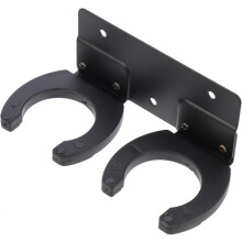 Schwarze Mikrofon-Wandhalterung aus Metall mit Doppelhaken, hohe Kompatibilität, vielseitig einsetzbarer Mikrofonhalter