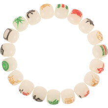 Mahjong Tiles Bracelet for Women Beaded Jewelry Beads Aesthetic Charm Bracelet for Casual Outfits
