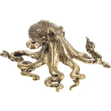 Mini-Oktopus-Zierornament aus Messing, praktische, einzigartige, naturgetreue Skulptur