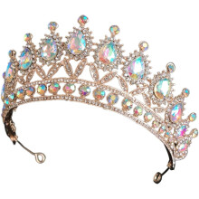 Crown Rhinestones for Party Wedding Hair Decor Women Girls Birthday Cosplay Accessory