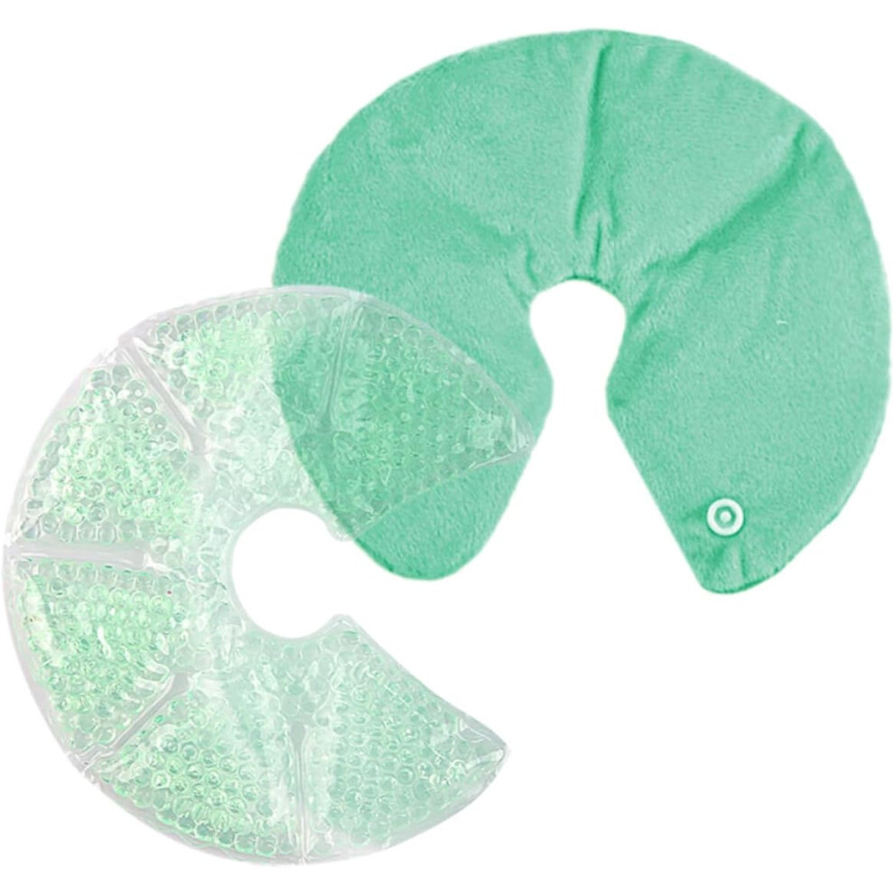 Hkhbjs Green Reusable Breastfeeding Gel Pads With Hot And Cold Therapy For Postpartum Engorgement Relief