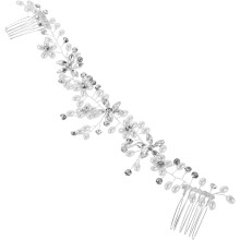 Elegantes Braut-Haarband mit Strass und Perlen, handgefertigtes Perlen-Haaraccessoire für die Hochzeit