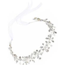 Strassbesetzter Haarreif für die Hochzeit, Braut-Haarschmuck aus weichem Netzband, handgefertigtes Kristall-Haaraccessoire