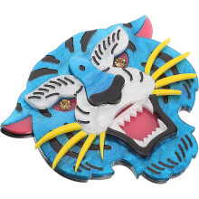 Broșă drăguță tigru tigru broșă Pin pentru femei haine decorative rever Pin costum pălărie