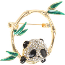 Drăguț Panda Pin Animal Brooch New Chinese Style Email Metal Decorative Lapel Badge Accesoriu