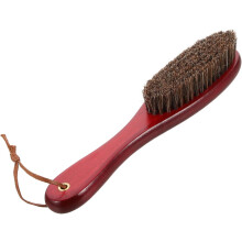 Portable Shoe Cleaning Brush with Long Wood Handle and Soft Horsehair