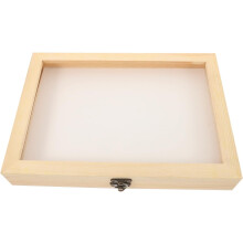 Schmuckkästchen mit Aufbewahrungsfach, 12,6 x 8,7 x 2,4 Zoll, Kiefernholz