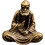 Buddha-Statue aus Bronze, Ornamente, massives Messing, sitzender Buddha 1