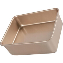 Vierkante bakvorm met antiaanbaklaag, roestvrij staal, gelijkmatige warmteverdeling, gemakkelijk schoon te maken, praktisch bakgerei.