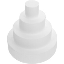 4 Stück Schaumstoff-Kuchenmodelle, weiß, rund, kreativ, leicht