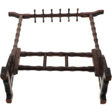Bamboo Ink Brush Stand Calligraphy Brush Holder Rack for Calligraphy Artists 12-hook Multi-functional