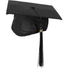 Čiapka na promócie pre dospelých na vysokej škole, čiapka na promócie a strapec na stredoškolský obrad, unisex doplnky, čierna