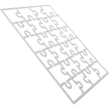 Rechteckige Stanzformen aus Metall, Puzzle-Vorlage, Kohlenstoffstahl, DIY-Papierbastelschablonen