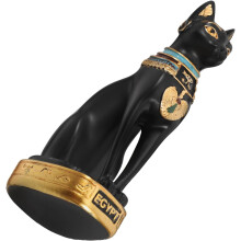 Ägyptische Katzenstatue, Katzenfigur aus Kunstharz, kreativer Vintage-Charme, schicke Eleganz, langlebig, vielseitig einsetzbar, Heimdekoration