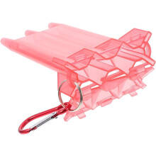 Portable Red Plastic Darts Organizer Case, Lightweight Wear-Resistant Hardshell Storage Box
