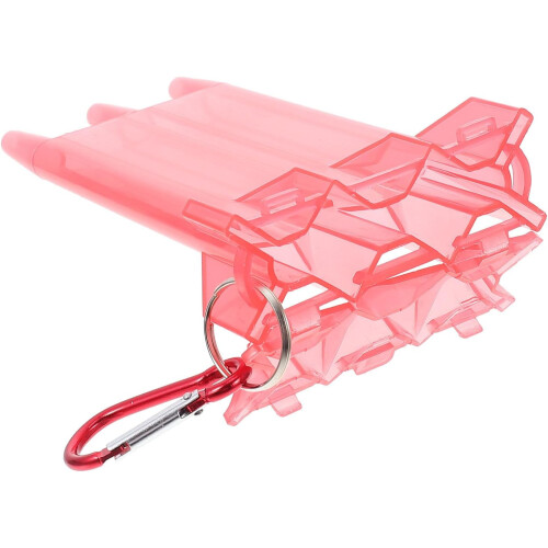 Portable Red Plastic Darts Organizer Case, Lightweight Wear-Resistant Hardshell Storage Box