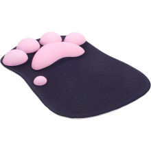 Cat Paw Mouse Pad adorável decoração Kawaii para acessórios de mesa de jogos Apoio ao pulso