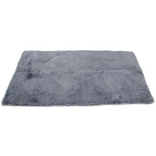 Quadratische Plüsch-Bodenmatte, 4,5 cm dick, aus Polyester, rutschfest, dekorativ und funktional