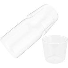 Vannkanne Melkekaraffel Multifunksjonsglassflaske med kopp som lokk 550 ml