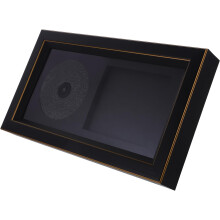 Schwarzer CD-Autogrammrahmen aus Kunstharz mit hoher Transparenz, elegantes Design