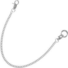 Galvanisierte Taschenuhrkette aus Metall mit T-Schnalle, silberfarbenes Accessoire für Kleidung und Jeans