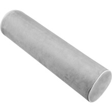 Nackenstützkissen aus Memory-Schaum, zylindrisches Nackenstützkissen, 43 x 10 cm, Grau