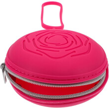 Aufbewahrungsbox, tragbare Tasche für Damen, wiederverwendbarer Silikon-Tragehalter, Rosendesign, praktisch