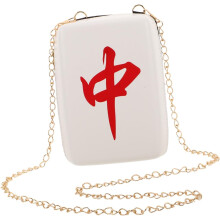 Mahjong Chain Damenhandtasche, rote Handtasche, stylische Umhängetasche