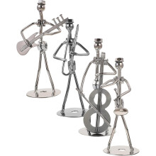 4-teiliges minimalistisches Musiker-Figurenset, musikalische Souvenirfiguren aus Eisen für Wohn- und Schlafzimmer