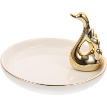 Schmuckteller aus Keramik, Ringablage, dekorative Schmuckschale, Schmucktablett, Halskettenhalter, Aufbewahrung für Zuhause, Schreibtisch