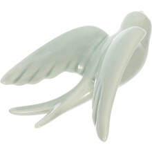 Wandbehang, Ornament, Keramik, Vogel, Wanddekoration, hellgrün, vogelförmig