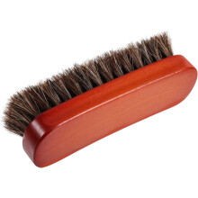 Wooden Horsehair Shoe Brush 15cm with Supple Bristle Design