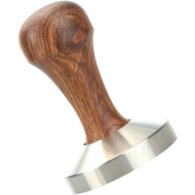 Kaffeetamper mit wasserfestem Griff aus Birnbaumholz, 57 mm, praktischer Presshammer