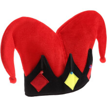 Party-Bühnen-Performance-Hut, Cosplay-Clownhut, schräg, Plüsch, rot, klassisch, einzigartig