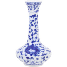 Handbemalter Blumenarrangementbehälter, leichte Vase aus Keramik und Weiß