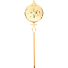 Goldene Pendeluhr aus Metall mit hochwertiger Verarbeitung, Ersatzteilen und Weihnachtsmotiven