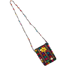Boho-Umhängetasche mit Kokosnussschalen-Perlenmuster für Damen – ideal für Festivals und den Alltag.